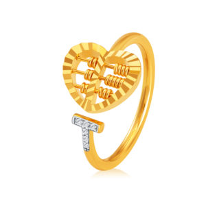 Heart Abacus Diamond Ring