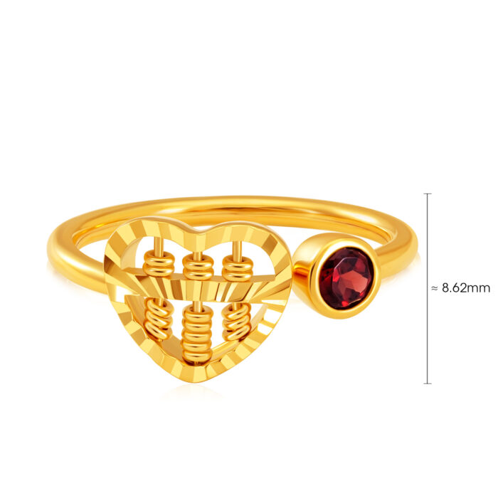Heart Abacus Gem Ring