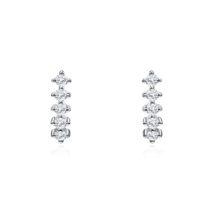 Starry Kesha White Gold Diamond Earrings