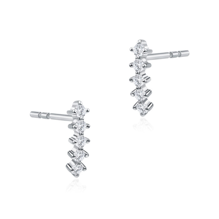 Starry Kesha White Gold Diamond Earrings