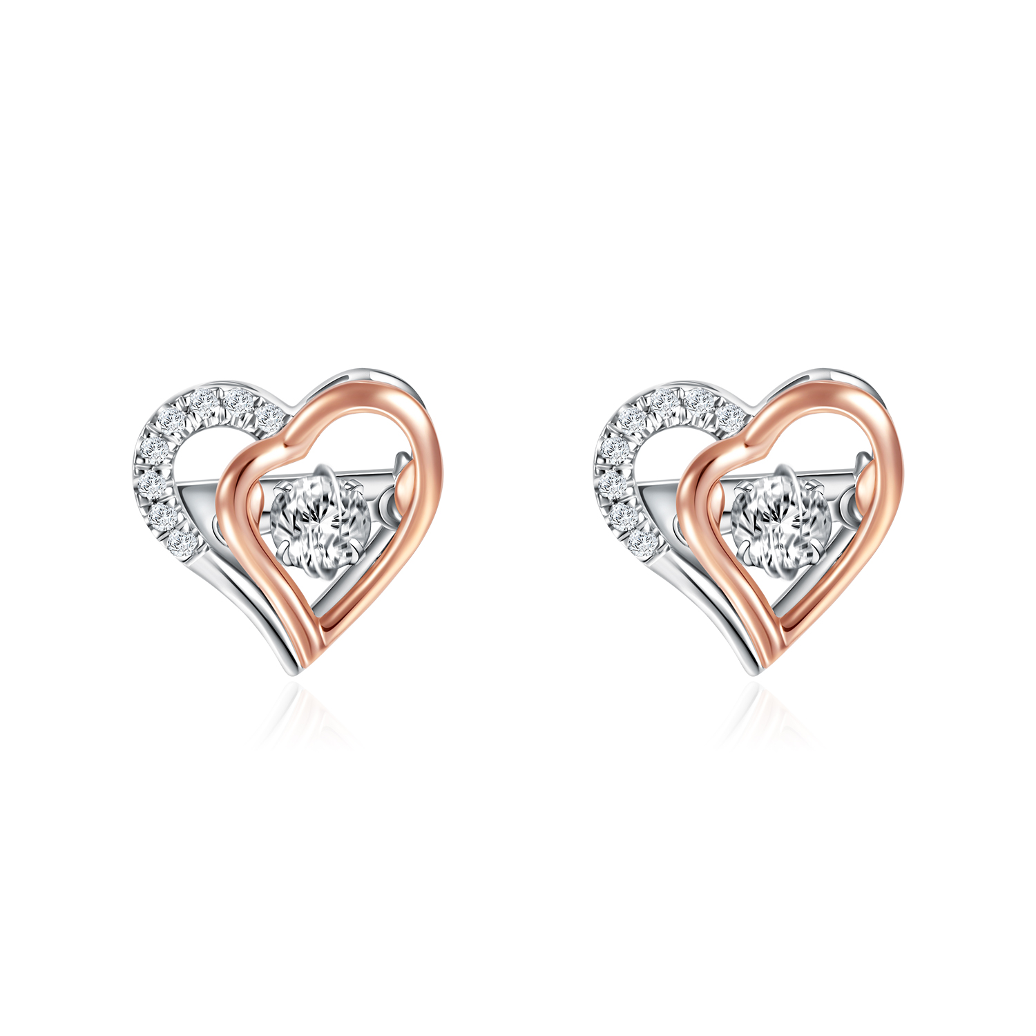 Full Heart Diamond Earrings | SK Jewellery