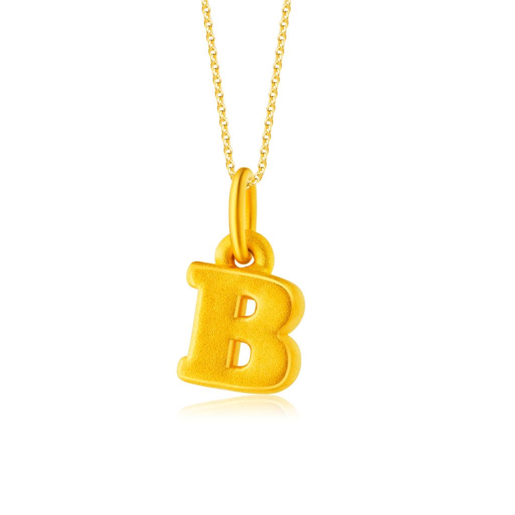 Gold necklace with the sale letter a