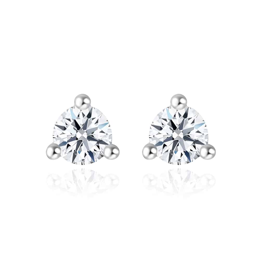 Starlett 3-Prong Classic Diamond Earrings | SK Jewellery