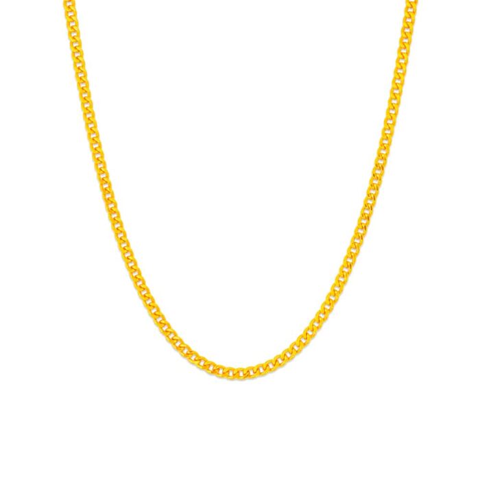 60cm gold curb chain