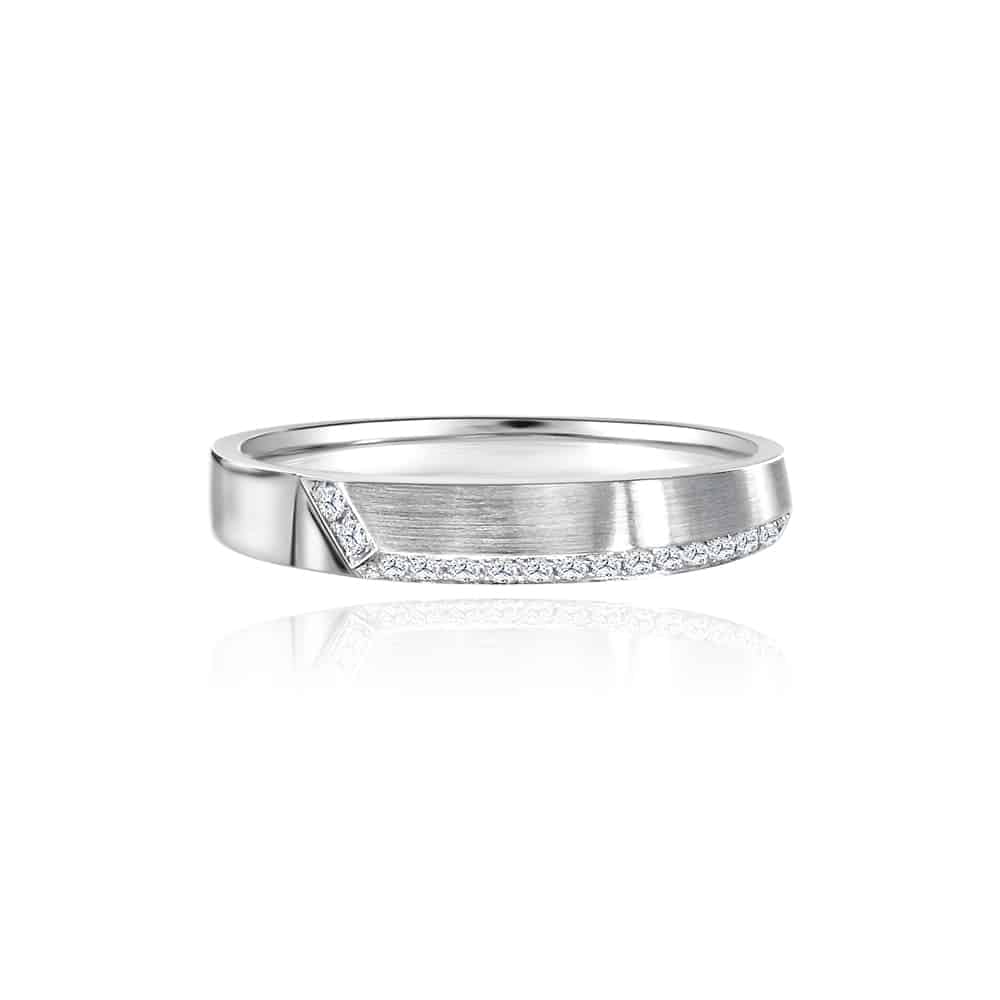 Momento Enduring Bliss with Sparkle White Gold Wedding Band  SK Jewellery