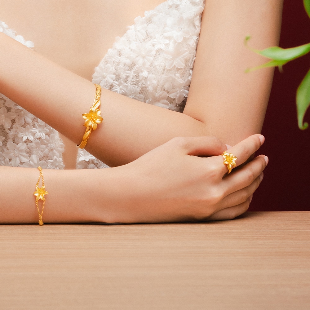 real gold bangles for women