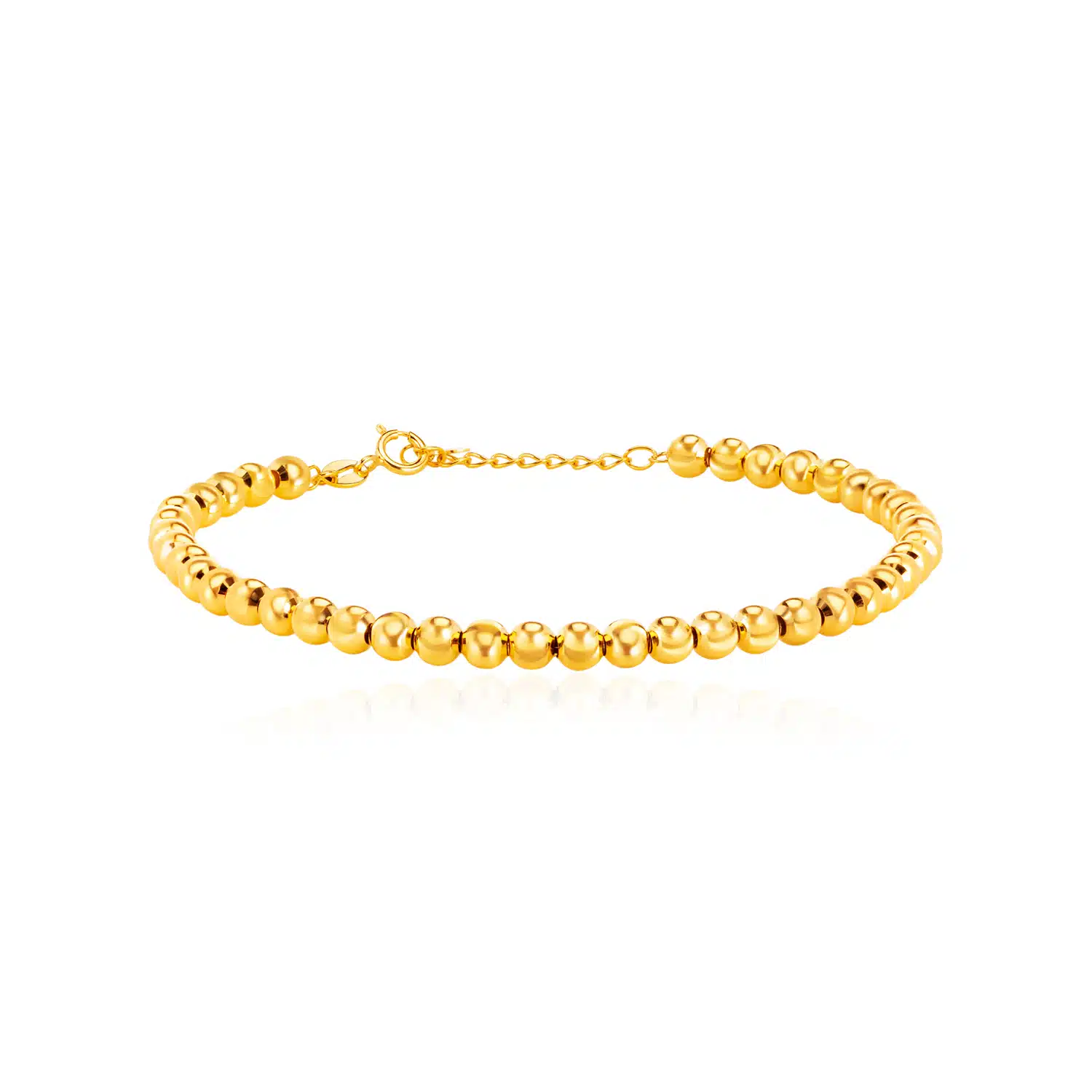 Gold Beaded Bracelet | Spinel