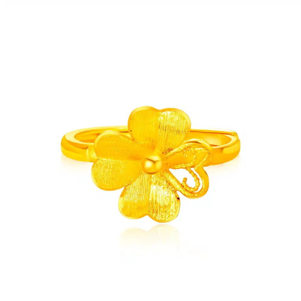 14 K Twisted Love Band DOCR 8427 Yellow Ladies Gold Ring at Rs 12121 in  Mumbai